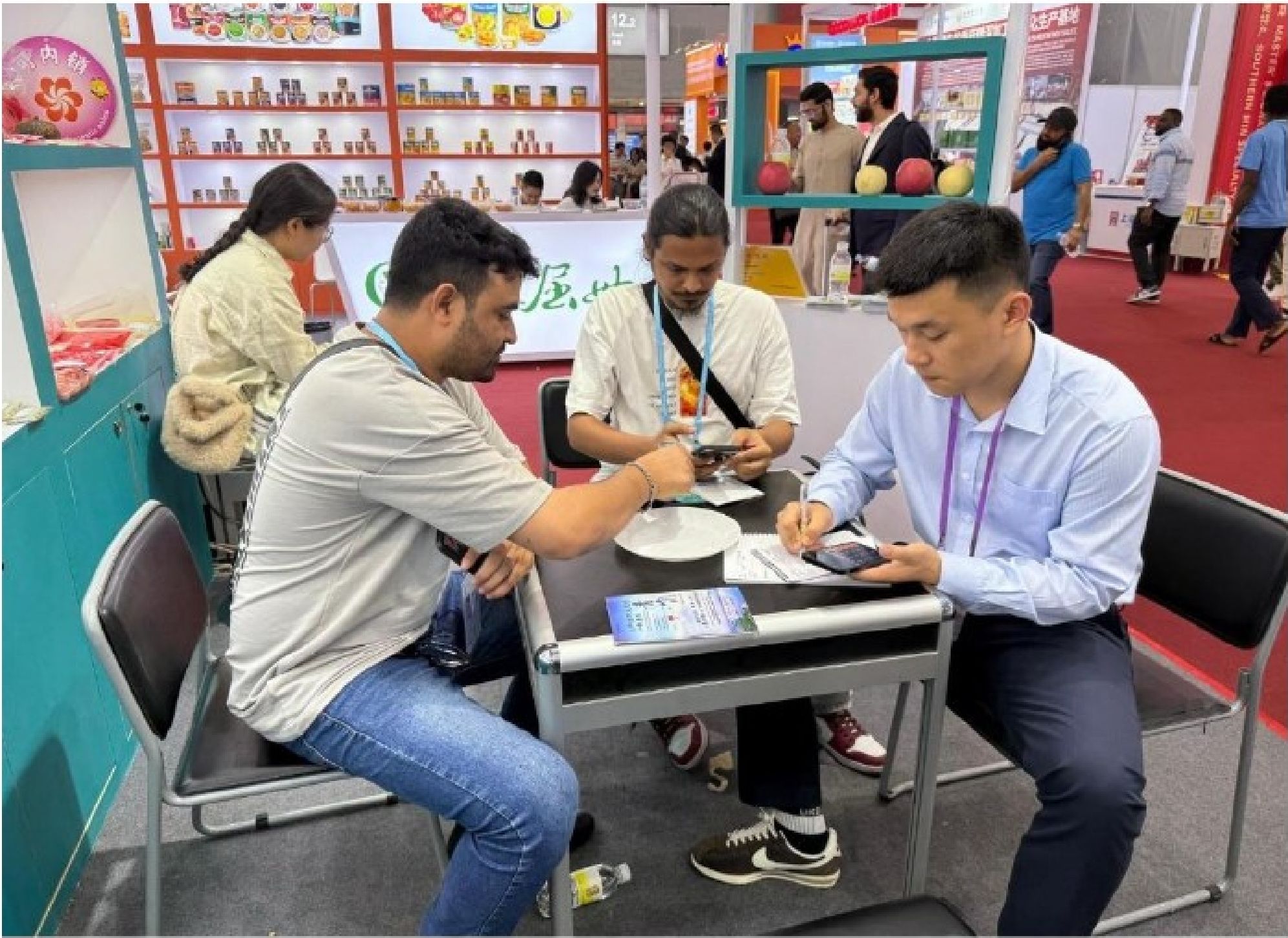 China — Canton Fair — buyer meetings with Chinese suppliers of ginger, garlic, apples and oranges for the Bangladesh market.